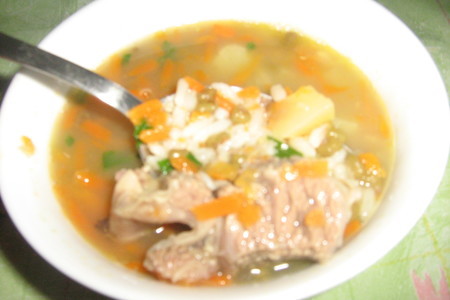 Мясной суп с машем и рисом(по мотивам машхурды): шаг 2
