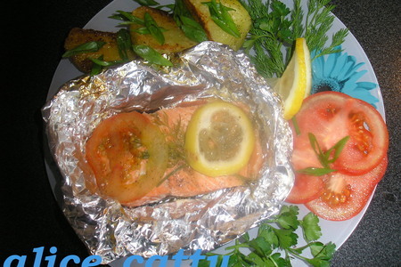 Форель с помидором и лимоном: шаг 8