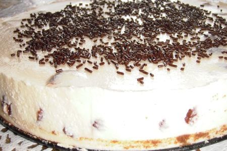 Торт с белого шоколада с вишней: шаг 1