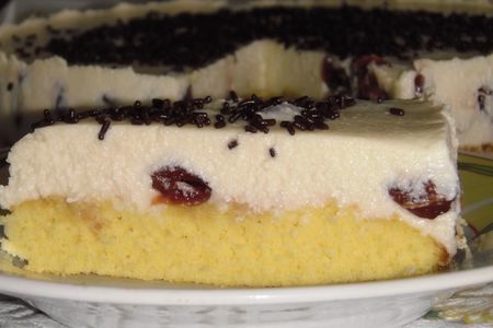 Торт с белого шоколада с вишней: шаг 2