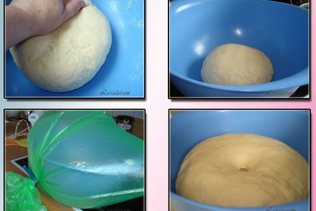 Японские булочки по методу заварки теста "65°-цельсия"  (water-roux sweet bun dough): шаг 3