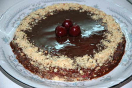 Песочный малиново-шоколадный торт: шаг 1