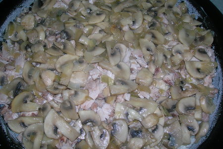 Запеканка " снежная", невероятно нежная, рисовая с грибами и курятиной: шаг 7