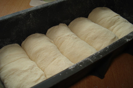 Хлеб тостовый "облачко"  // cream cheese bread: шаг 8