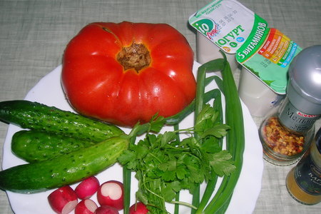 Овощная райта ( или обычный салат на индийский манер): фото шаг 1