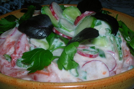 Овощная райта ( или обычный салат на индийский манер): фото шаг 7