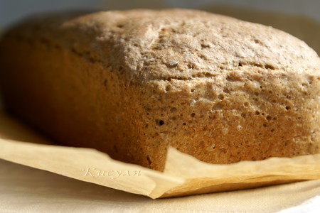 Фото приготовления рецепта: Ржаной хлеб с льняной мукой