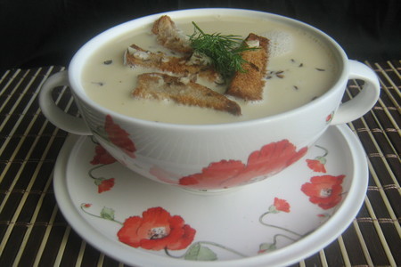 Пивной суп с тминно-чесночными сухариками.: шаг 5