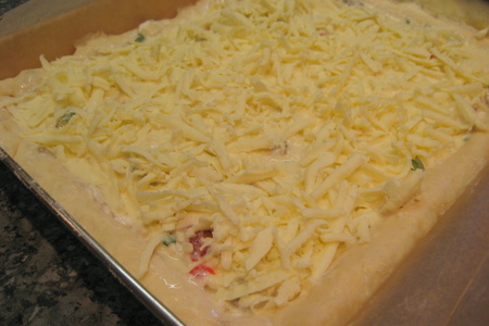 Сырный пирог с запечеными баклажанами: шаг 8