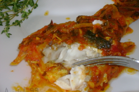 Рыба с карри и имбирем в томатном соусе: шаг 5