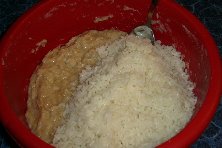 Котлеты из куриных грудок и риса: шаг 2