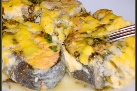 Рыба под  сливочным соусом с зеленью: шаг 8