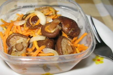 Морковный салат с грибами "по-корейски": шаг 6