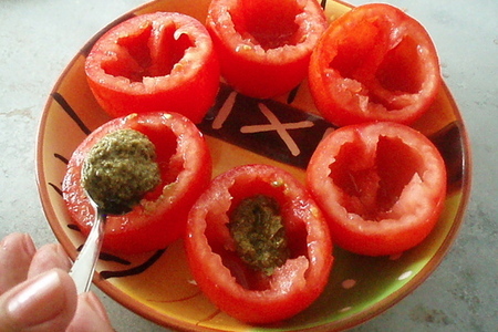Форель с фаршированными помидорами(2 в одном): шаг 3