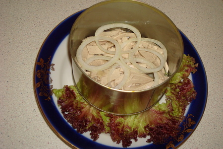 Слоеный салат" царь морской" для любителей майонеза: шаг 2