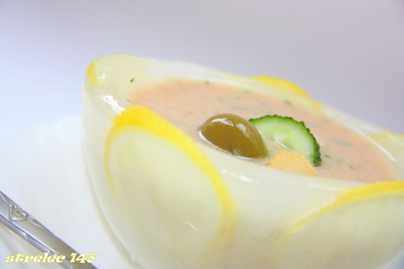 Освежающий суп с нутом и гребешками в лимонно-ледяных пиалах: шаг 8