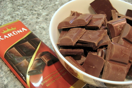 Шоколадный чизкейк с миндалем: шаг 4