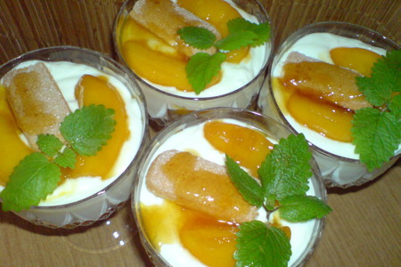 Десерт из маскарпоне и фламбированных нектаринов: шаг 9