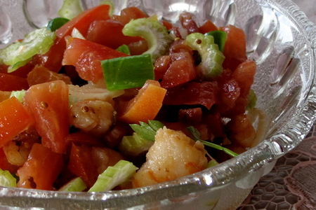 Салат с черешковым сельдереем и креветками: шаг 6