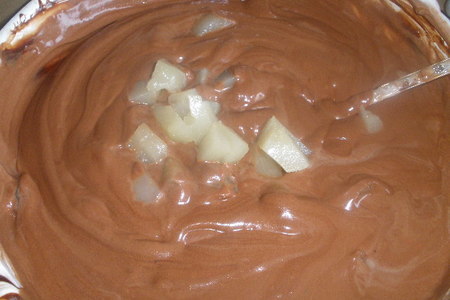 Шоколадно-карамельный торт-мусс с грушами: шаг 8