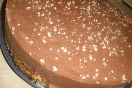 Шоколадно-карамельный торт-мусс с грушами: шаг 9