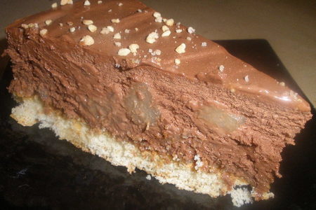 Шоколадно-карамельный торт-мусс с грушами: шаг 10