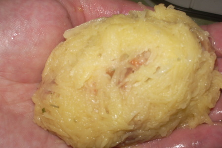 Мясные шарики в картофельной стружке в пароварке: шаг 7