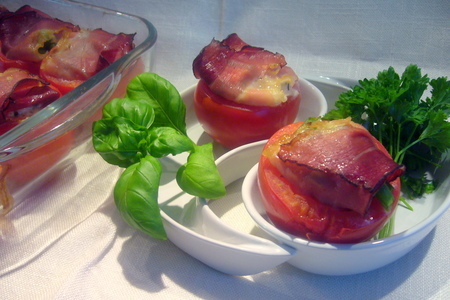 Фаршированные спаржевой фасолью и камамбером помидоры: шаг 8