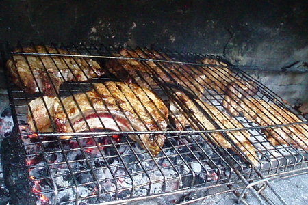 Мясо на решетке с печеными баклажанами: шаг 2