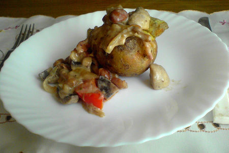 Запечённый картофель с грибным рагу: шаг 11