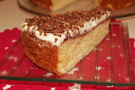 Манно-молочный бисквит и торт из него: шаг 8