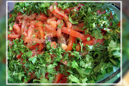 Салат из овощей по методу "сухой обжарки": шаг 15