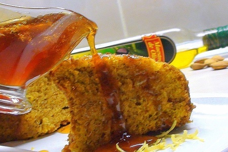 Тыквенный кекс с миндалём на оливковом масле с цитрусовым соусом.: шаг 11