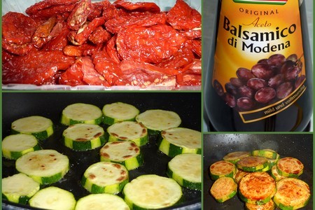 Салат с цуккини, вяленными помидорами и брынзой - изюмительный: шаг 1
