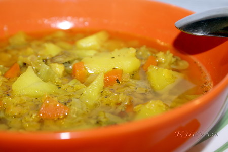 Картофельный суп с чечевицей: шаг 4