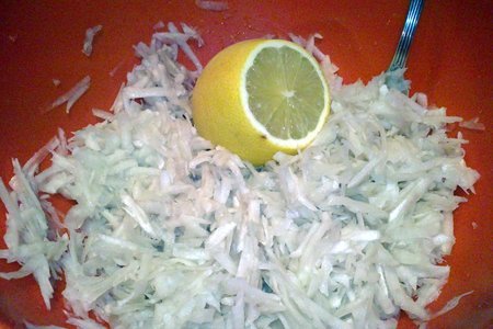 Салат из топинамбура (иерусалимский артишок, булва, волошская репа, sunchoke, topinambour): шаг 5