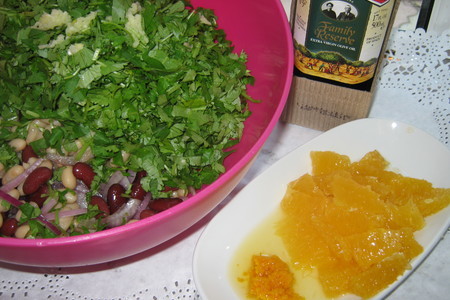 Салат с фасолью и апельсином.: шаг 4