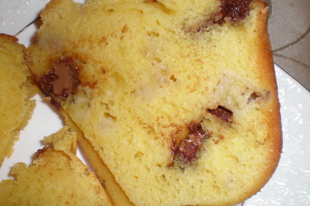 Кукурузный кекс с бананом и шоколадом: шаг 7