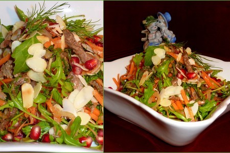 Салат с рукколой, гранатом и морковью...: шаг 2