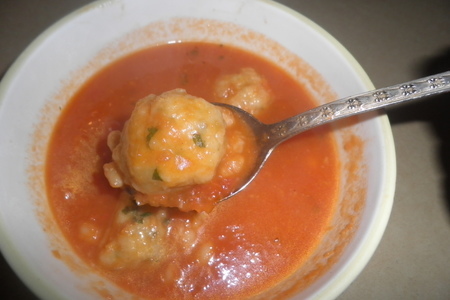 Томатный суп с фасолью и клецками с пармезаном: шаг 7