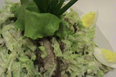 Салат из пекинской капусты с ореховым соусом.: шаг 2