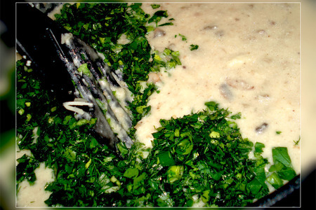 Суп овощной осенний в бело-зелёной гамме: шаг 17