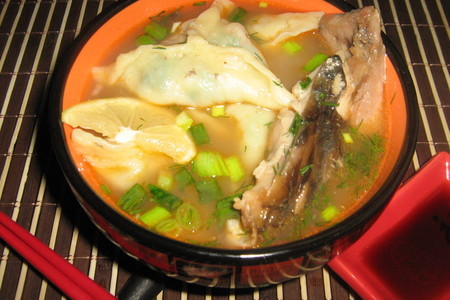 Рыбно-креветочный суп с пельменями.: шаг 14
