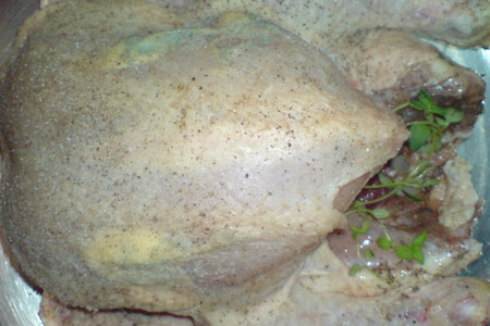Курица в яблоках с изюмово-тимьяновым соусом (сюрприз для маши (манюша)): шаг 3