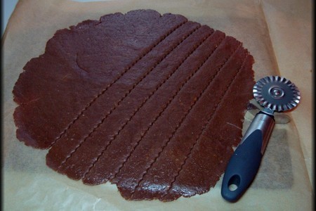 Шоколадный пирог из песочно-орехового теста с курагой и цитрусовыми.: шаг 20