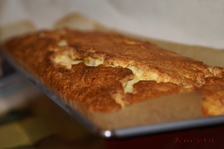 Сдобный кукурузный пирог с кабачком и ветчиной: шаг 7