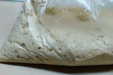 Булка молочная с кунжутом на яблочной закваске, без дрожжей.: шаг 1