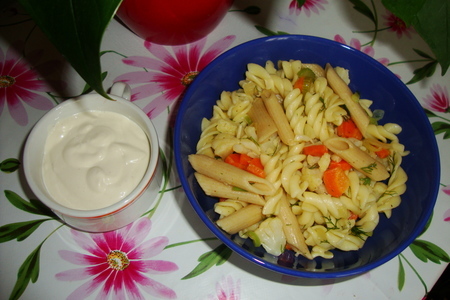 Холодный макаронный салат: шаг 2