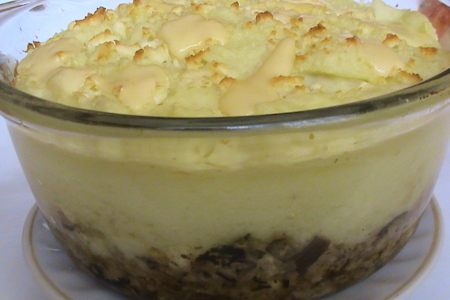 Картофельная запеканка с фаршем, мятой и брынзой: шаг 4