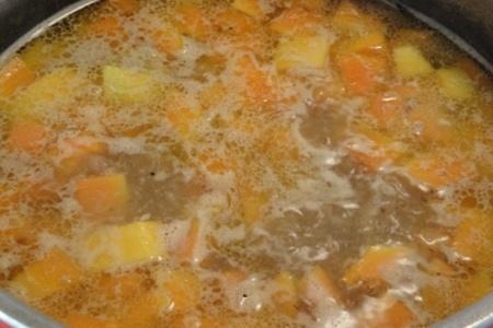 Суп с курицей - креветками и папайей: шаг 7